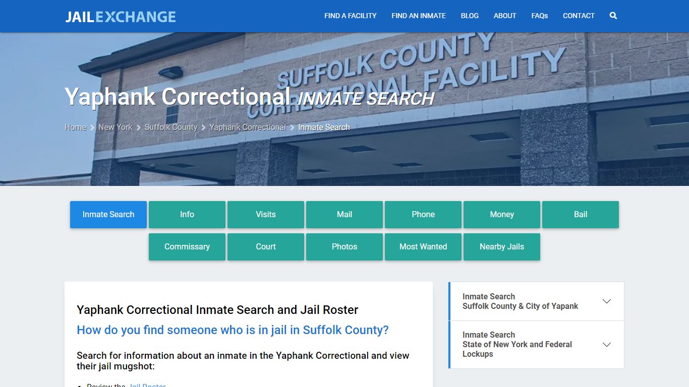 Inmate Search: Roster & Mugshots - Yaphank Correctional, NY - Jail Exchange